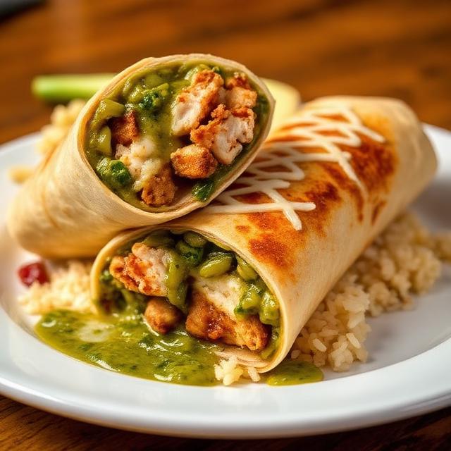 Green Chile Chicken Burrito